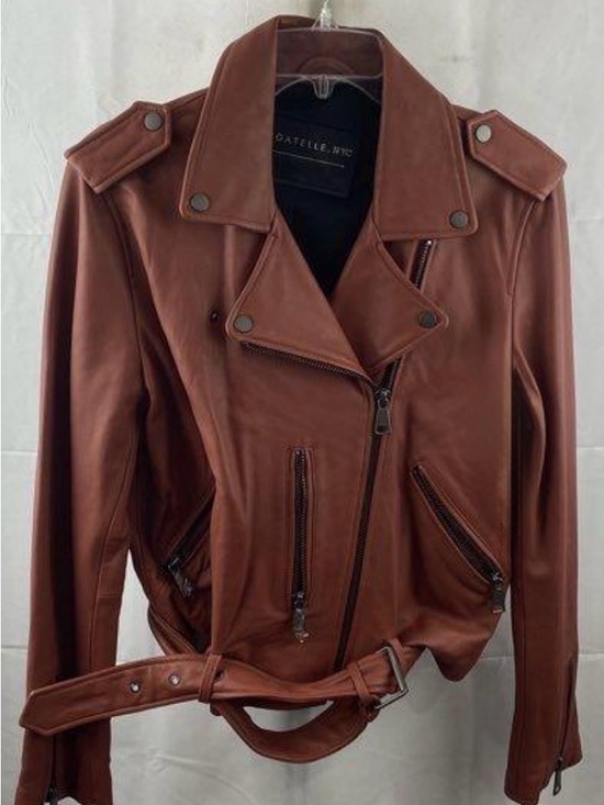 bagatelle Jackets & Blazers - NWT Bagatelle Leather Biker Jacket in Sunset  Sz L        (Dark Red)